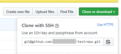 Get ssh-url from GitHub